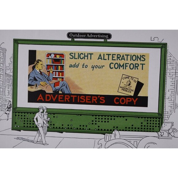 Vintage advertisement test print page modern man, Billboard design advertising - Picture 5 of 5